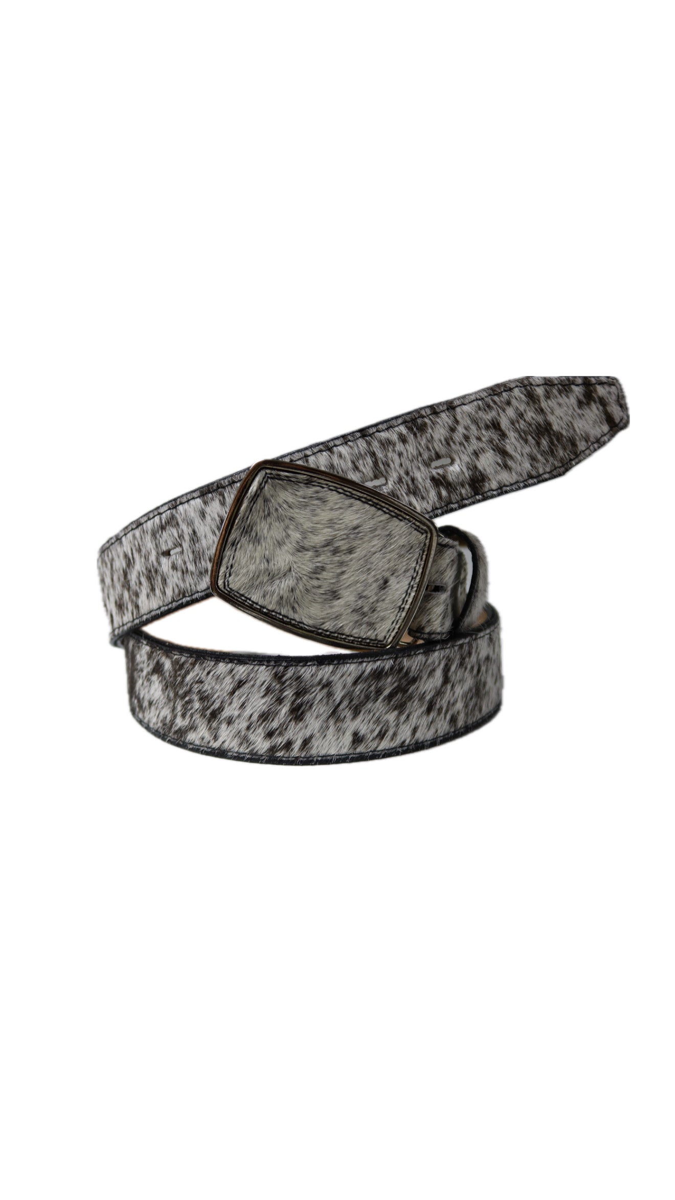 Cinturón de Vaqueta con Piel de Vaca Auténtica