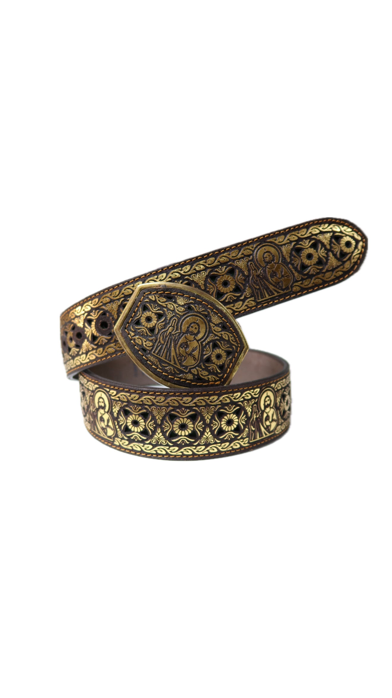 Cinturón San Judas Grabado en Láser